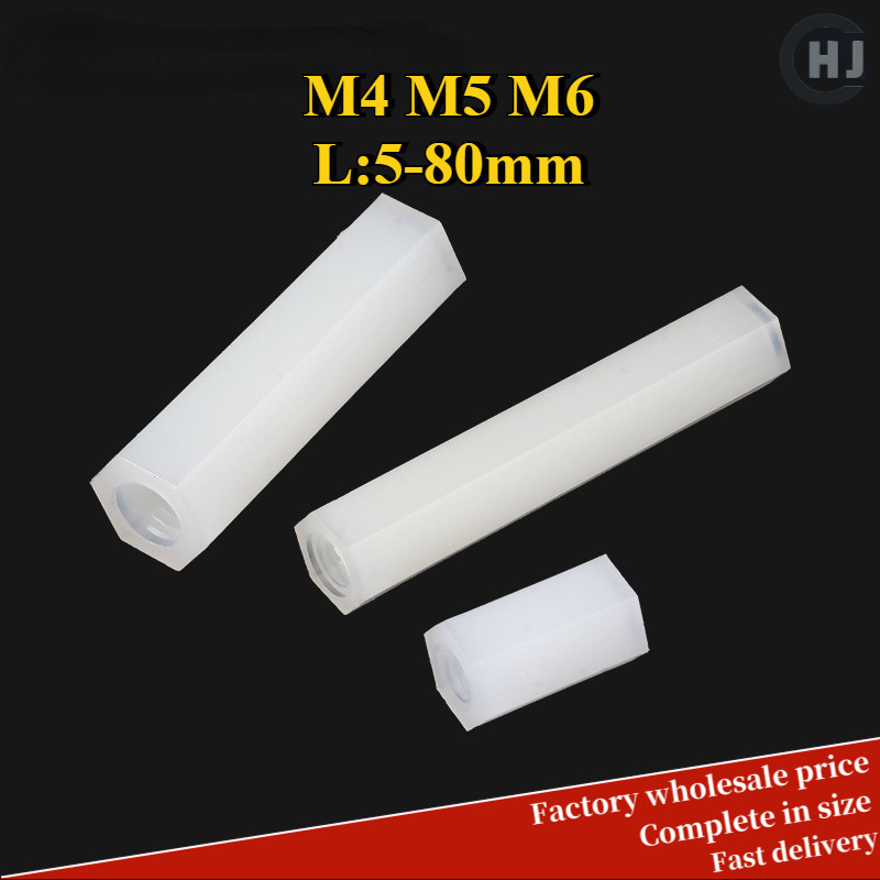 M4/m5/m6 Nylon Column Flat Head Hexagonal Double-Pass Stud Isolation ...