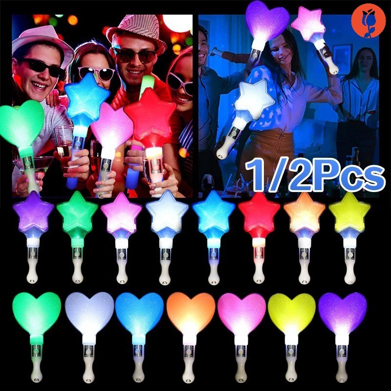 Multi Purpose Battery Powered Colorful Heart-Shaped Concert Cheering ...