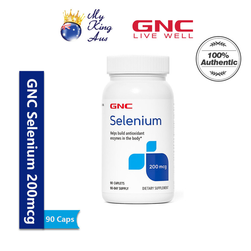 GNC Selenium 200mcg 90 Capsules Helps Build Antioxidant Enzymes In The ...