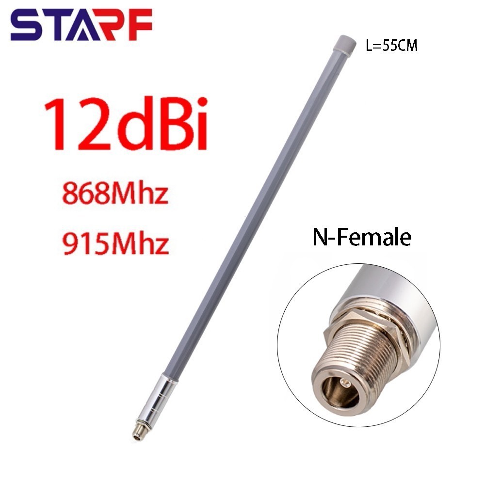 Antenna 868MHz 915MHz Aerial LORA N-Female Omni Fiberglass STARF Tuned ...