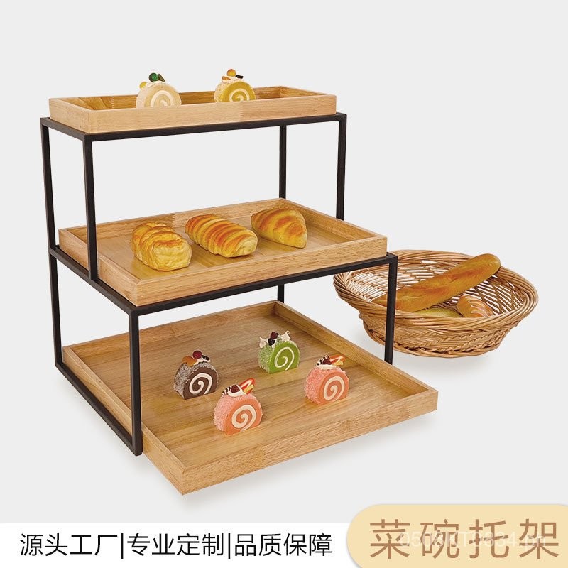 Display Rack Bread Rack Tea Break Three-Layer Condiment Dish Dessert ...