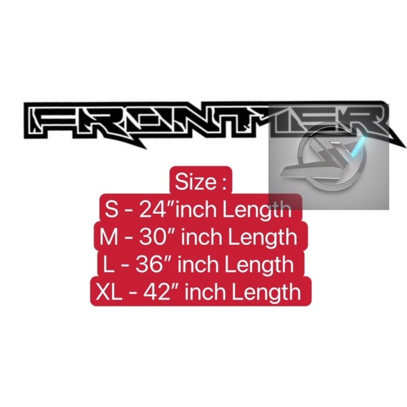 S114 Frontier Font Vinyl Decal Sticker Fits All Nissan Frontier ...