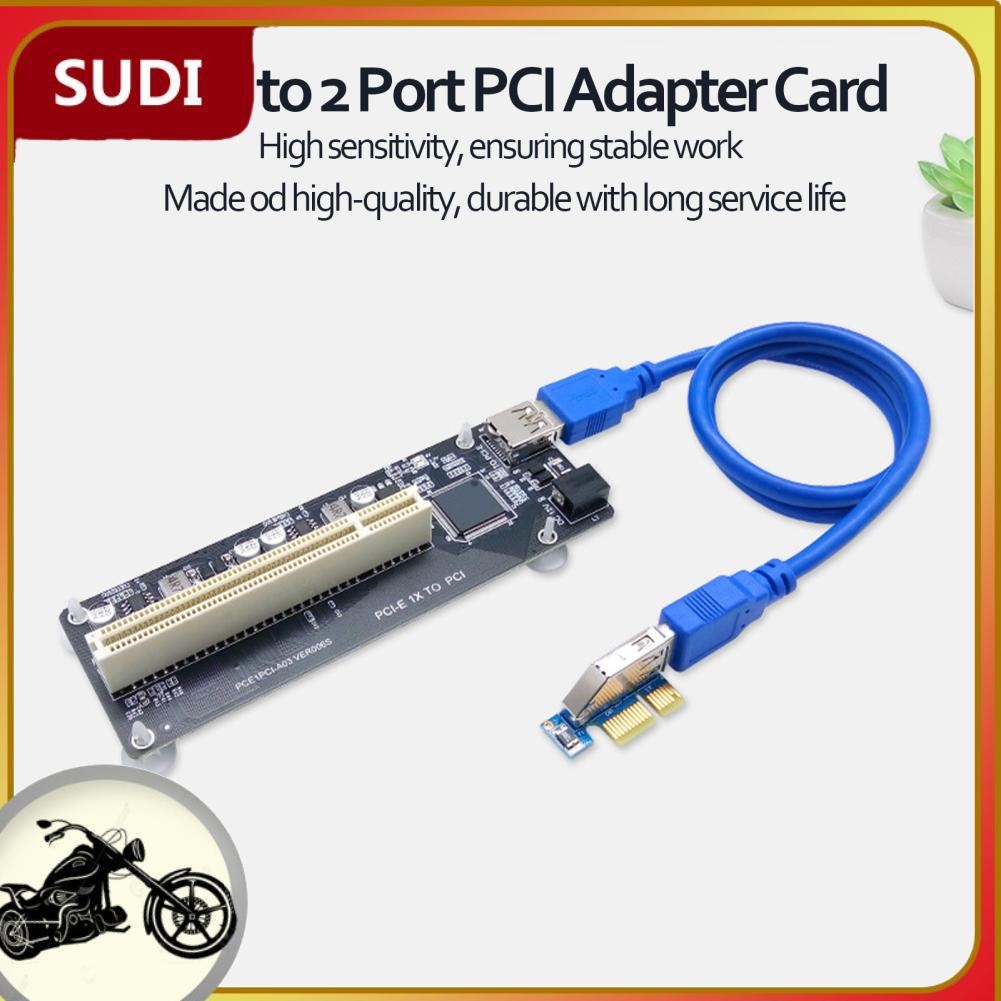 Sudi PCI‑E To 2 Port PCI Expansion Chip High Sensitivity Adapter Card ...