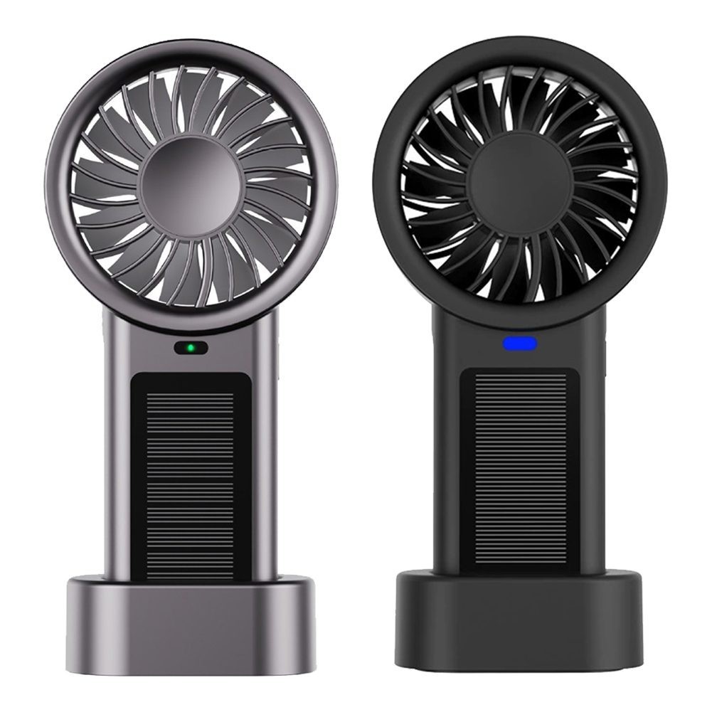 Solar chargeable Portable Hand Fan 5 Speed Settings 1200mAh Battery ...