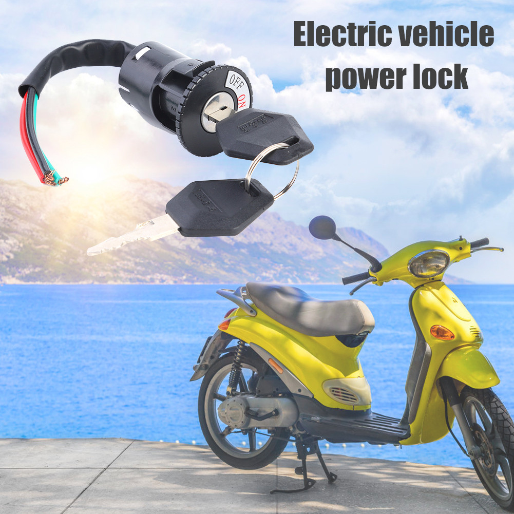 Universal Electric Bicycle Ignition Switch Key Power Lock for Electric ...