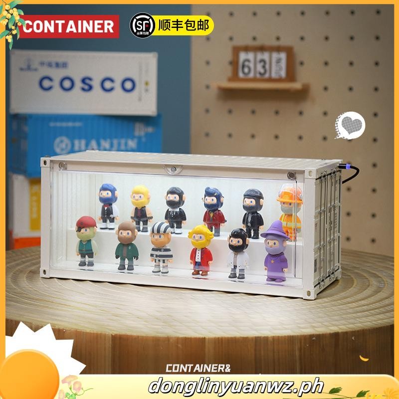 Figure Container Storage Box design with LED Light Figurine Storage ...