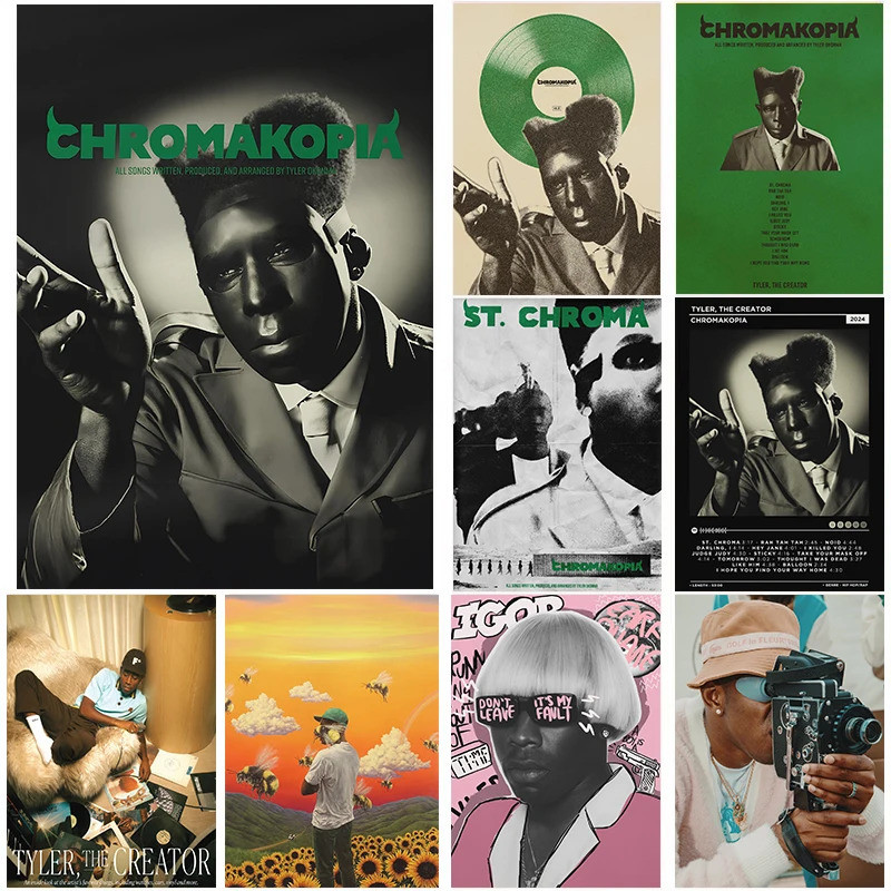 Rapper Tyler The Creator Chromakopia Classic Music Album Poster Canvas ...