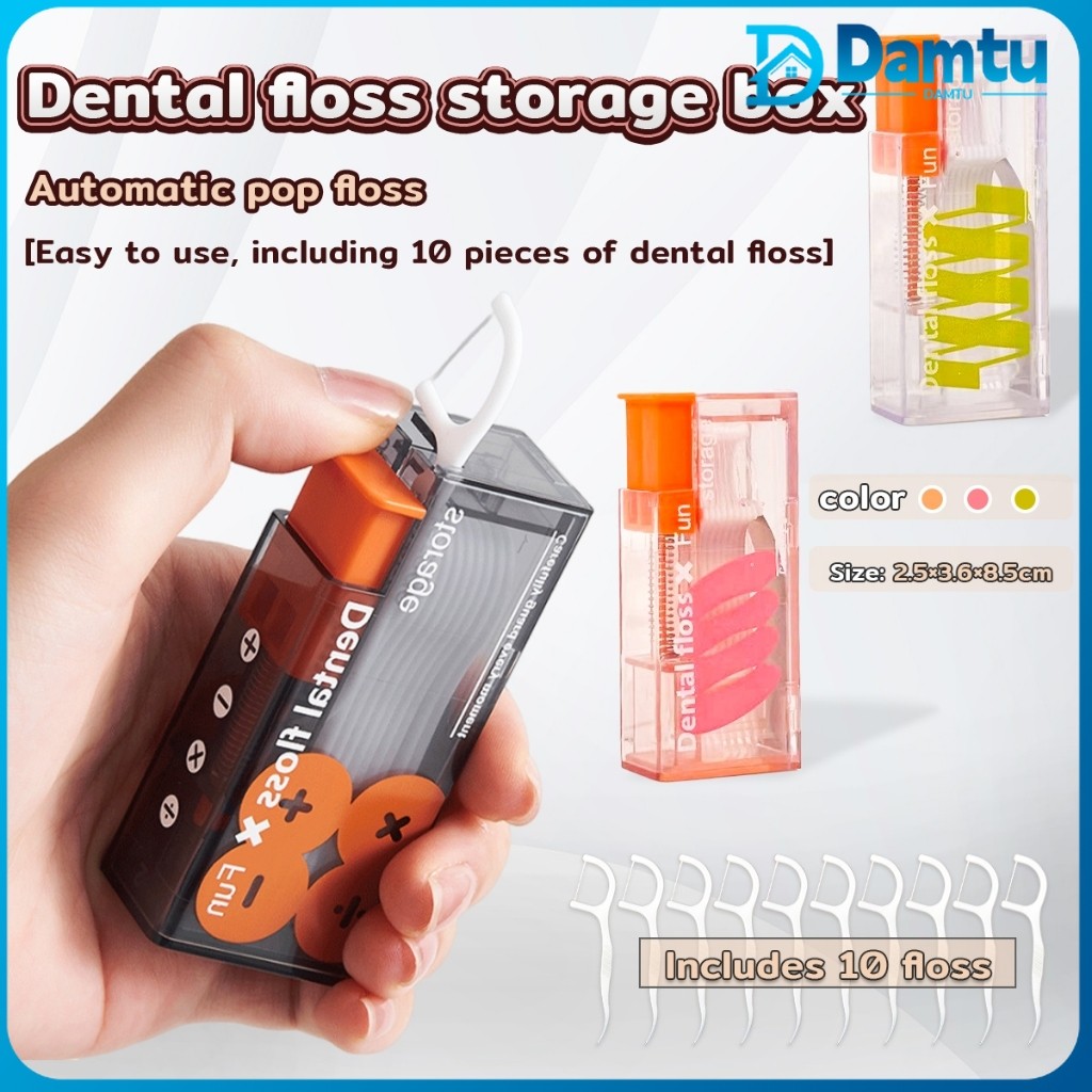 Portable Dental Floss Box Automatically Pops Out Dental Floss Storage ...