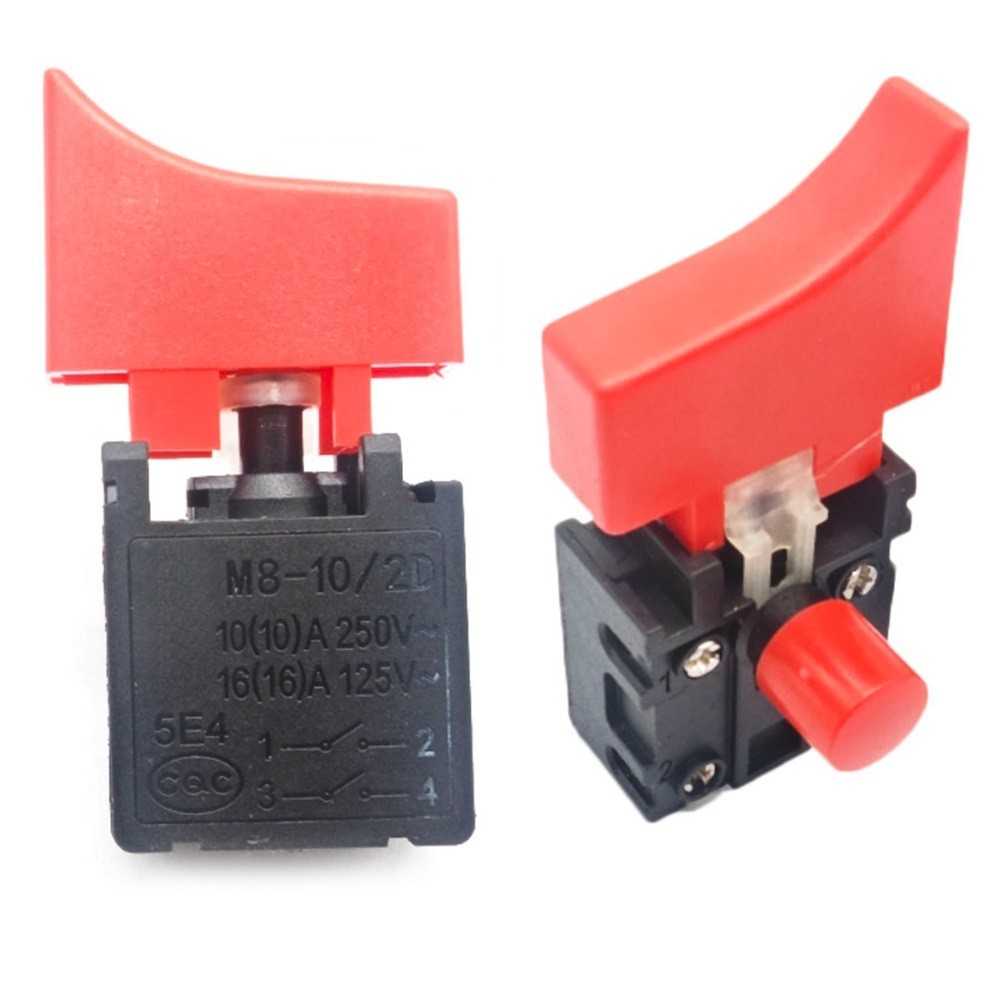 Power Control Switch Button AC250V 8A SPST Momentary Electric Power Tool Angle Grinder Switch Switch Power Control Switch Button AC250V 8A SPST Momentary Electric Power Tool Angle Grinder Switch Switch
