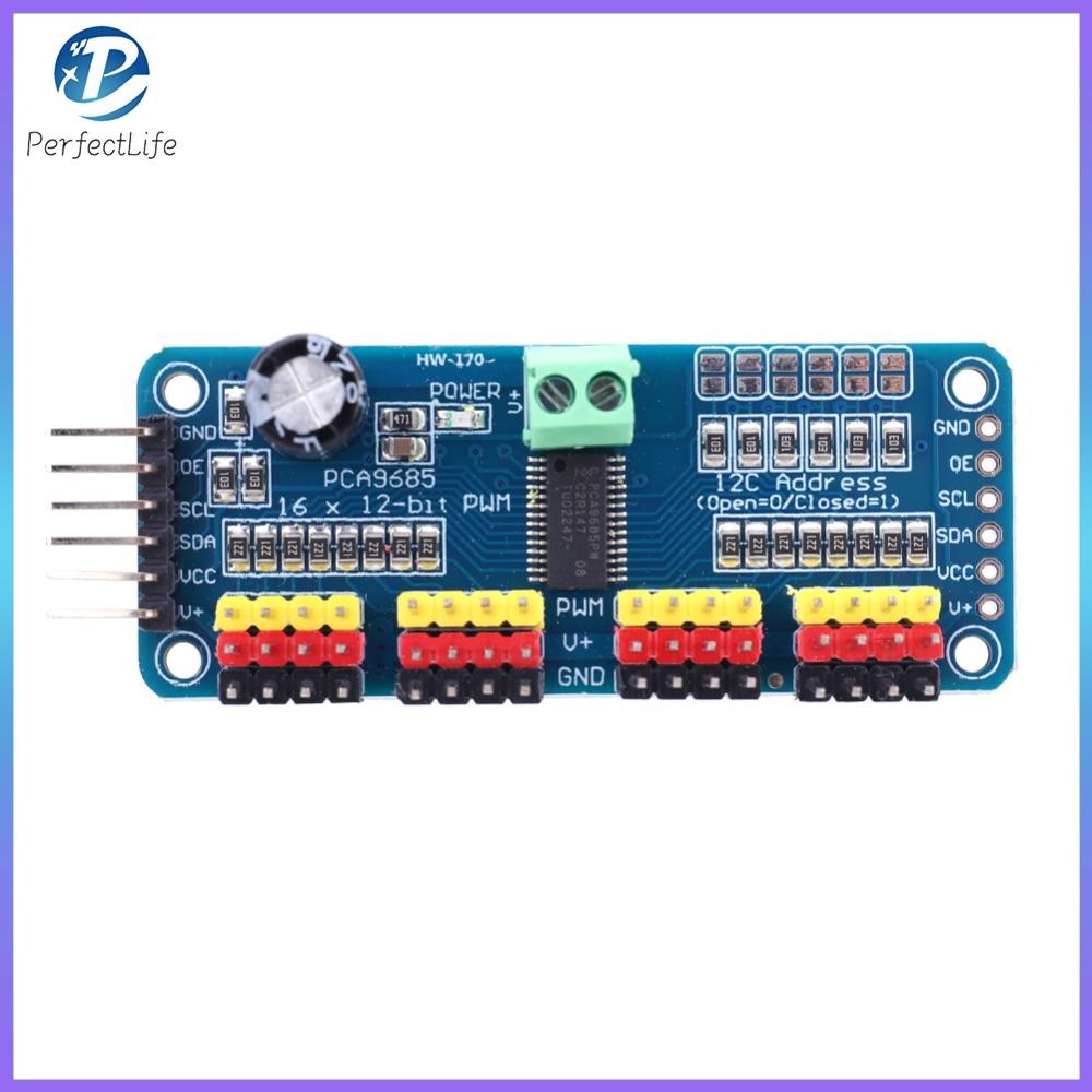 sportfront PCA9685 PWM Servo Motor Driver IIC Interface 16 Channel 12 ...