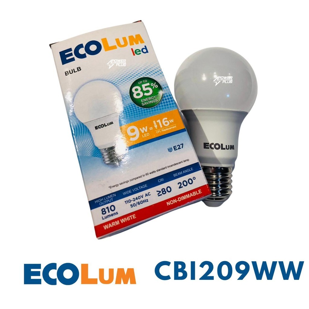 ECOLUM BULB WARM WHITE 9W (CBI209WW) | Shopee Philippines