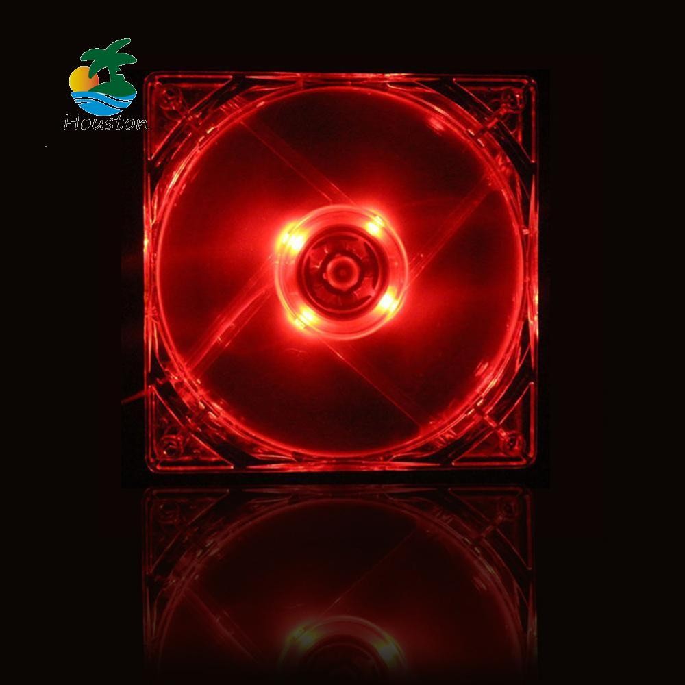 140mm 4-Pin PWM PC Computer Case CPU Cooler Cooling Fan with Red LED ...