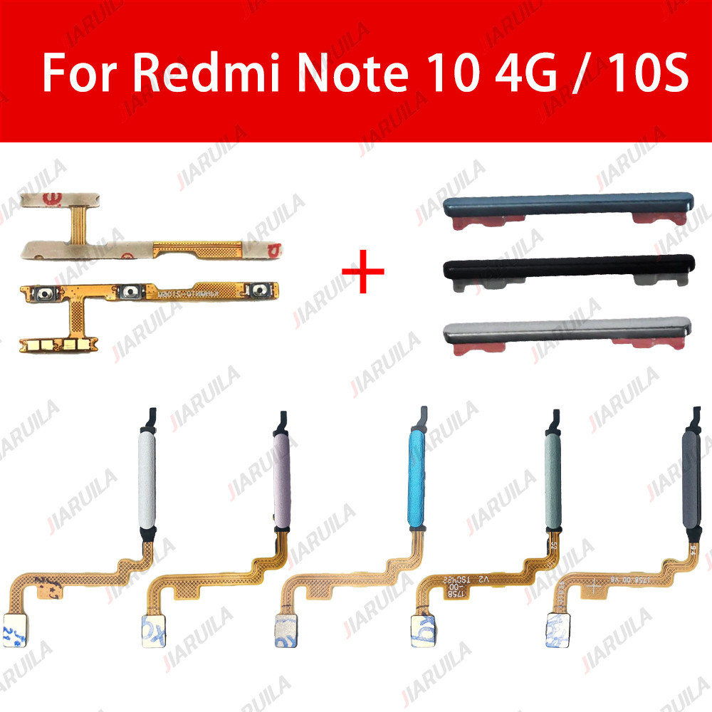 For Redmi Note 10 10S 4G Power On Off Volume Side Button Home Button ...