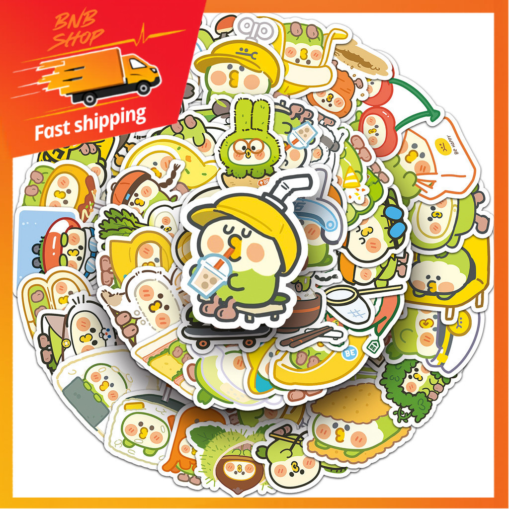 Shipped From Thailand 50 Sheets Of Little Parrot Stickers Cute Cartoon ...