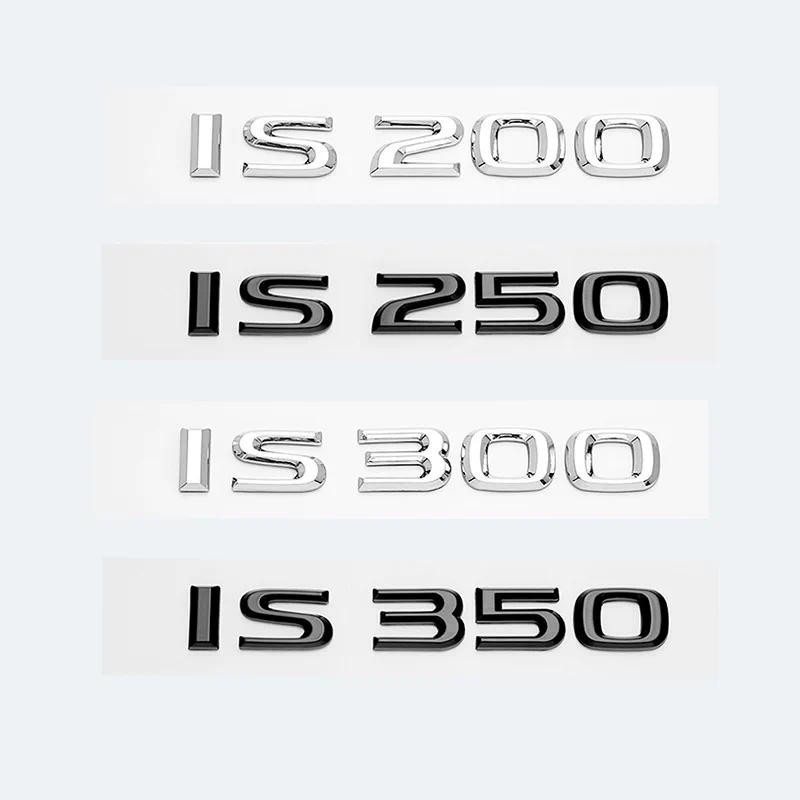 3D Chrome Glossy Black ABS Letters IS200 IS250 IS300 IS350 IS300h ...