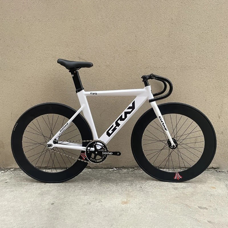 GRAY F15 Fixed Gear Bike With 700C 70mm Rim Wheels Aluminum Alloy Frame ...