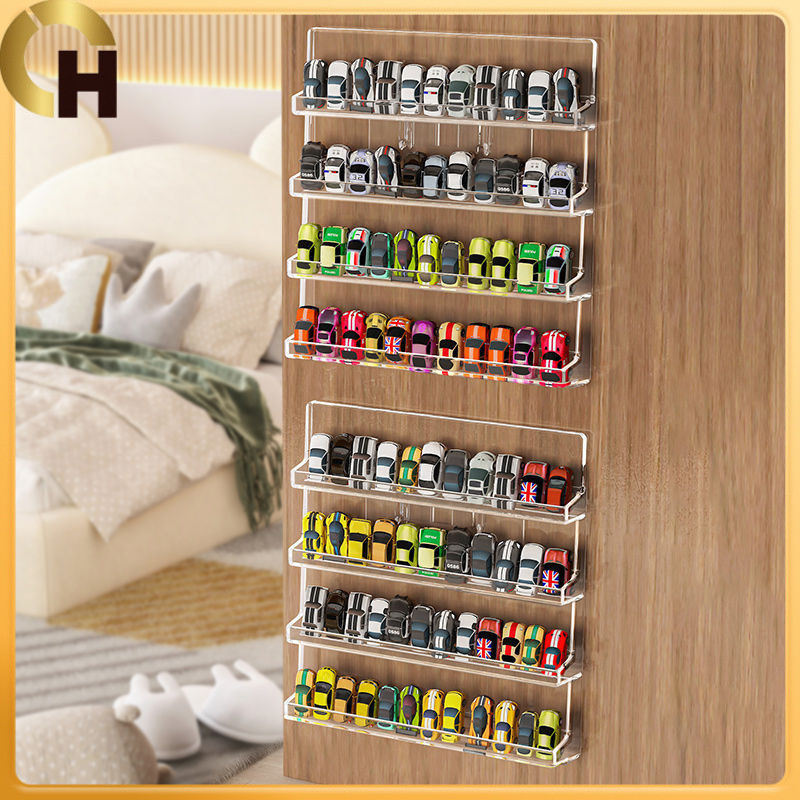 Toy Car Storage Rack Acrylic Back Wall 1: 32 Car Model Children Hot ...