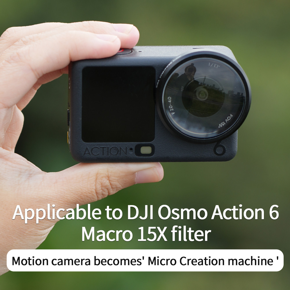 Suitable for DJl Osmo Action 6 macro lens 15X (quick release/threaded ...