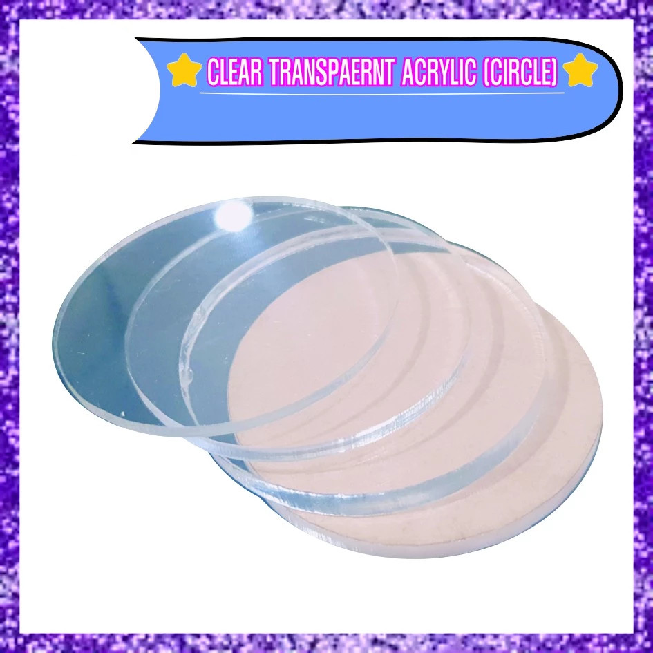 50pcs/set Acrylic Circle Blanks/Transparent Acrylic Sheet/Circle Round ...