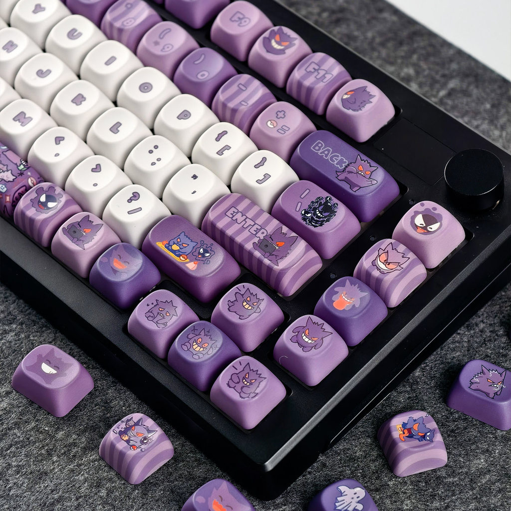 Gengar Keycap MOA Profile 130 Keys PBT Dye Sublimation Aula F75 F99 ...