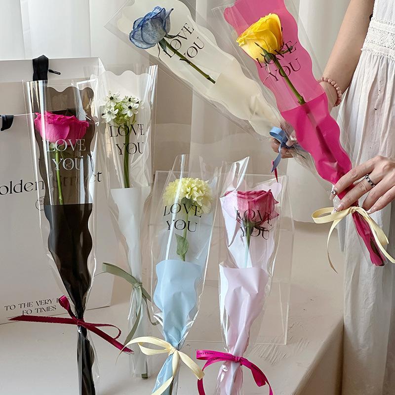 50pc Single Flower bouquet wrapper Flower Wrapping Paper Valentines ...