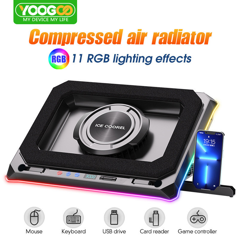 YOOGOO Turbo Gaming Cooling Pad A8 Ice Coorel Powerful 15-19 Inch ...