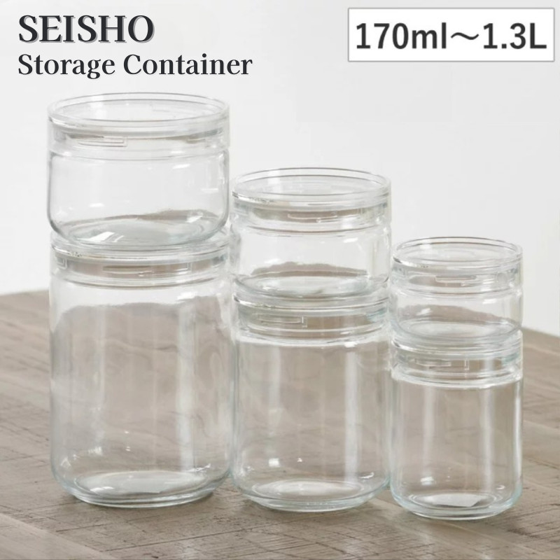 Seisho Glass Canister Storage Containers - Various Sizes, Made in Japan ...