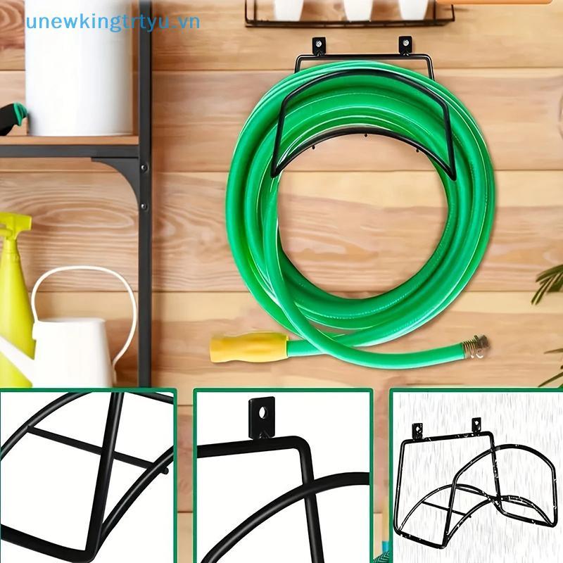 Unewtyu Garden Wall-Mounted Water Pipe And Hose Storage Rack Metal Hose ...