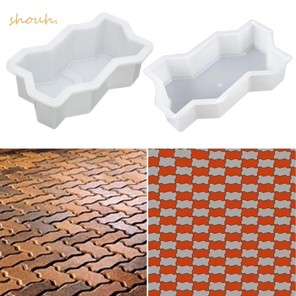 SHOUH 1Pcs Paving Brick Mould, Plastic Waves Shaped Stepping Stone ...