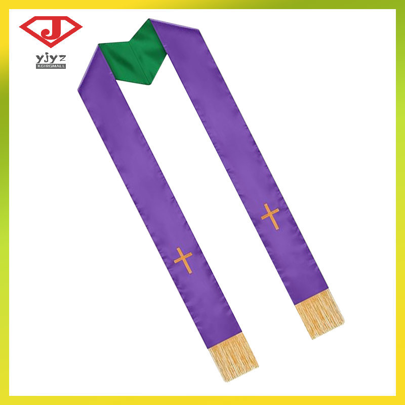 Wedding Shawl Ribbon Church Ceremony Clergy Cross Tassel Priest Pastor ...