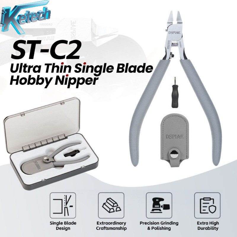 DSPIAE ST-C2 Ultra Thin Single Blade Hobby Nipper with Storage Box ...