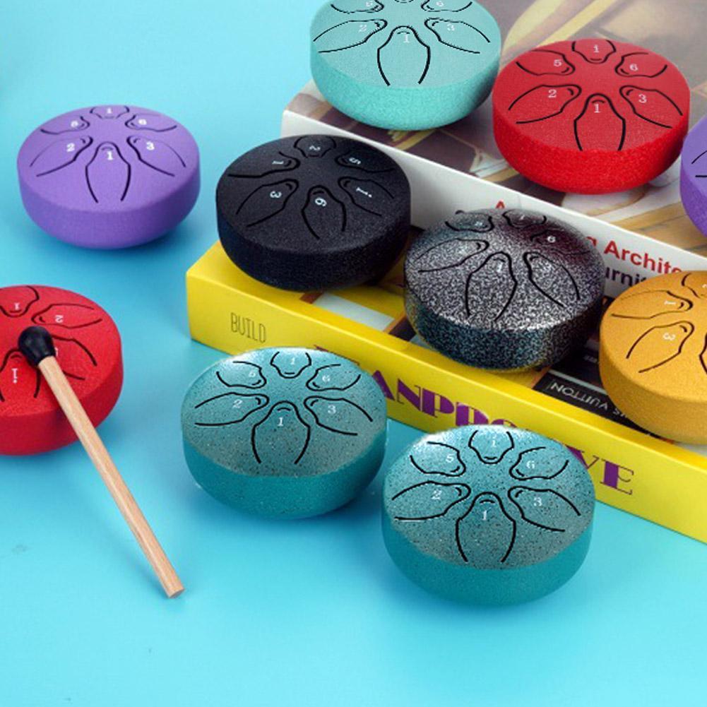 Mini Void Drum 3-inch 6-tone Steel Tongue Drum Children's Portable Drum ...