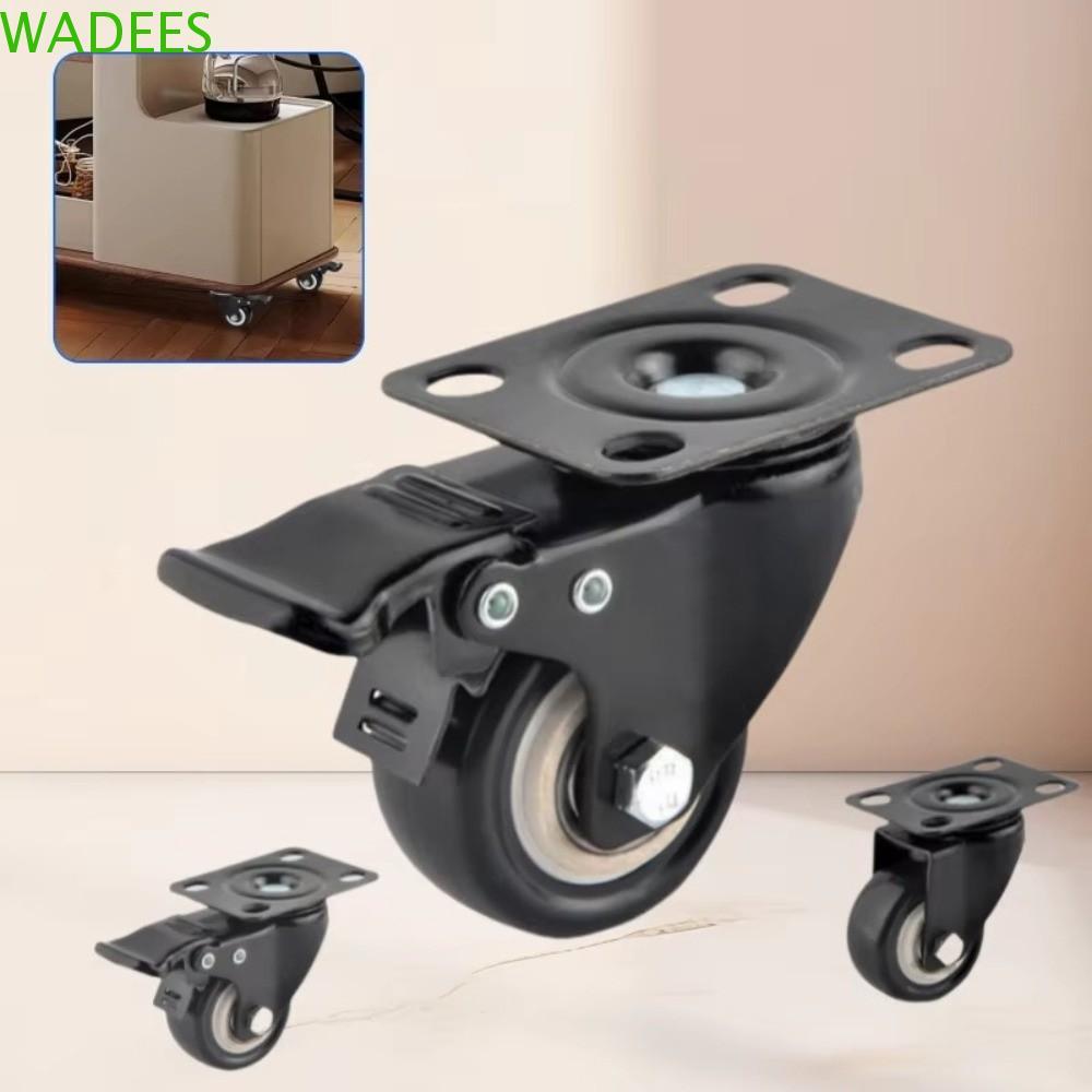 WADEES 4PCS Heavy Duty Casters, 360° Rotation Smooth Rolling Rubber ...