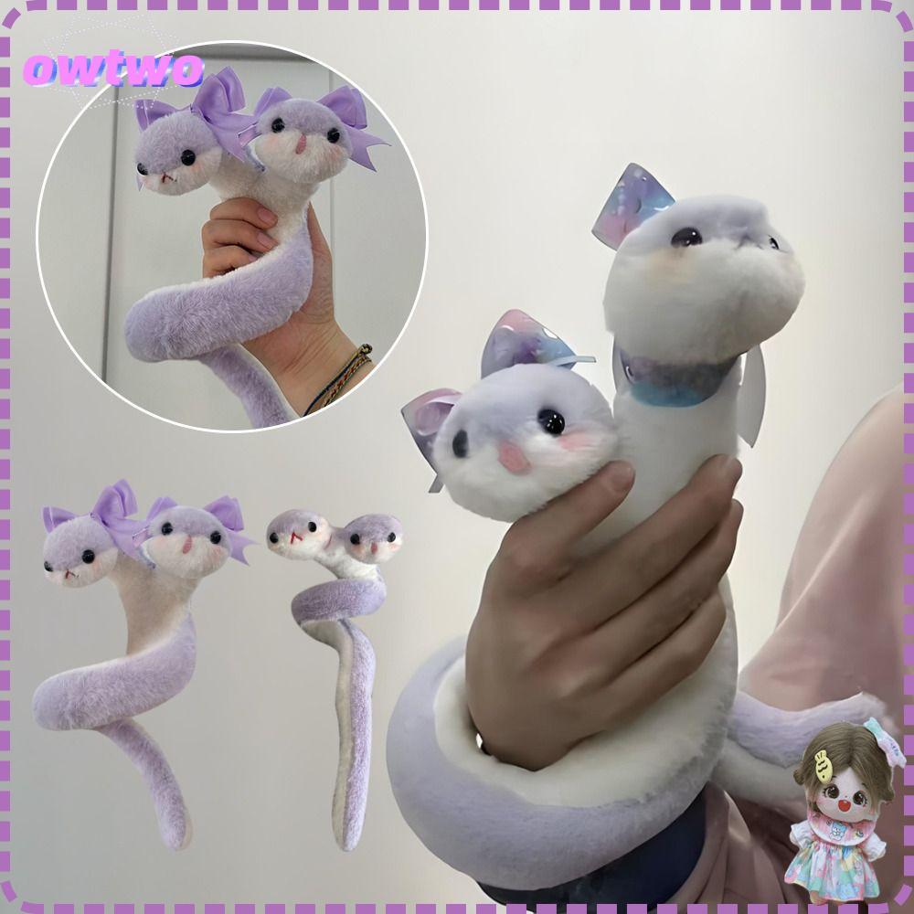 OWTWO Year of The Snake Plush Toy, 58cm Soft Two-headed Snake Plush ...