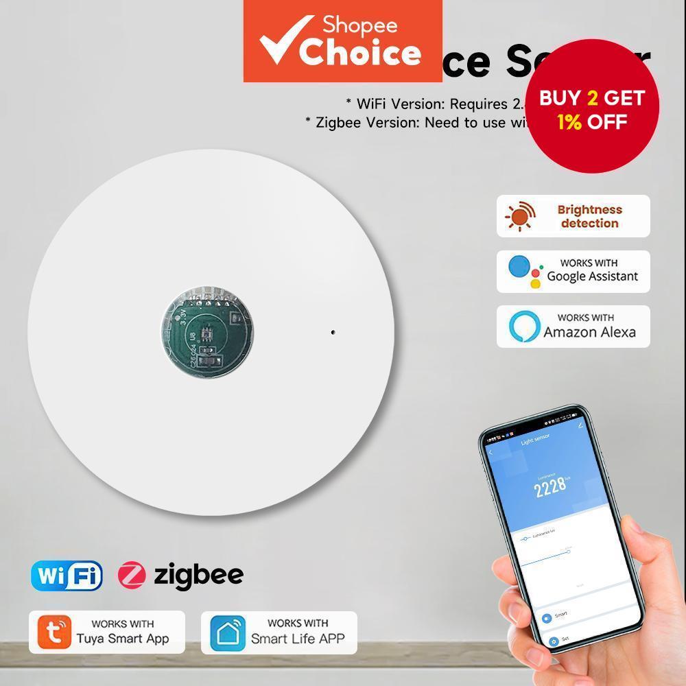 Tuya ZigBee light sensor smart home lighting sensor APP linkage control ...
