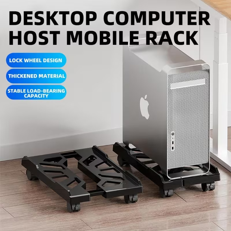 PC Tower Stand Universal CUP Stand with 4 Lockable Wheels CPU Holder ...