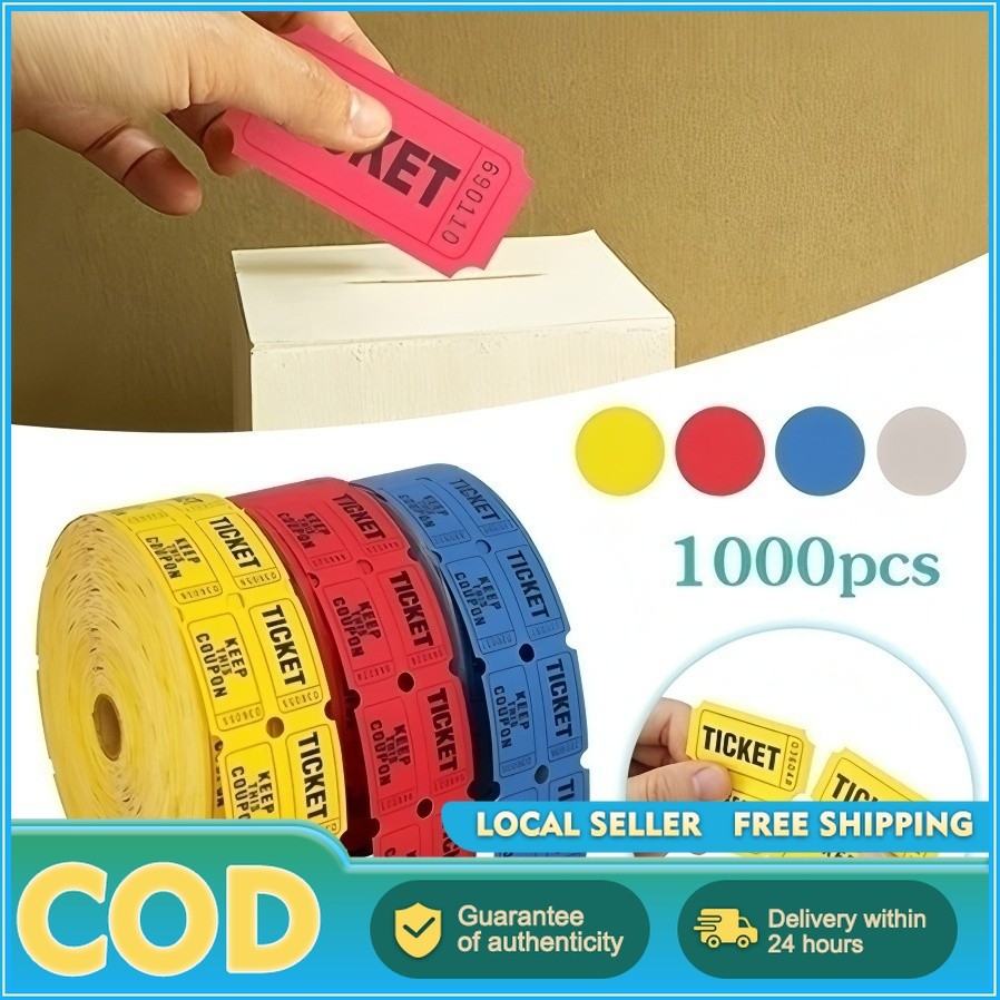 1000pcs Raffle Ticket/Ticket Stub/Ticket Roll/Raffle Ticket With Number ...