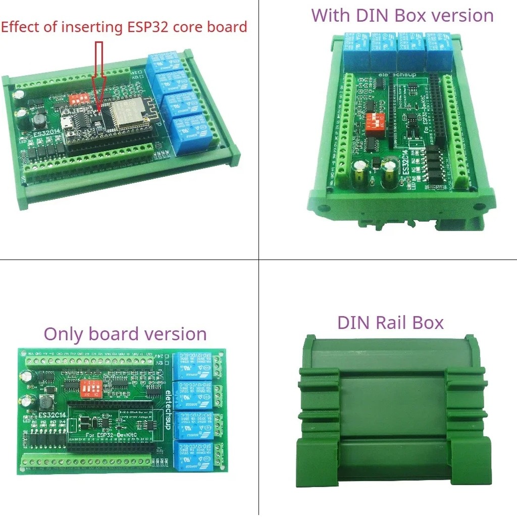 RS485 2AO 2AI 4DI 4DO ESP32 Multifunction Expansion Board Modbus Wifi ...