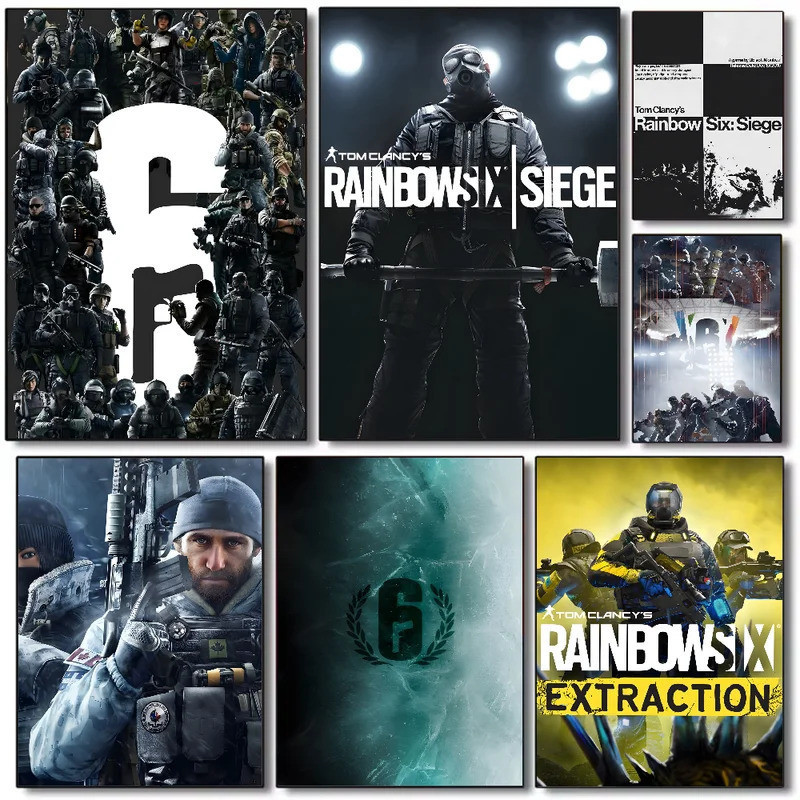 Tom C-Clancys R-Rainbow Six Siege Game Poster HD art sticky wall ...