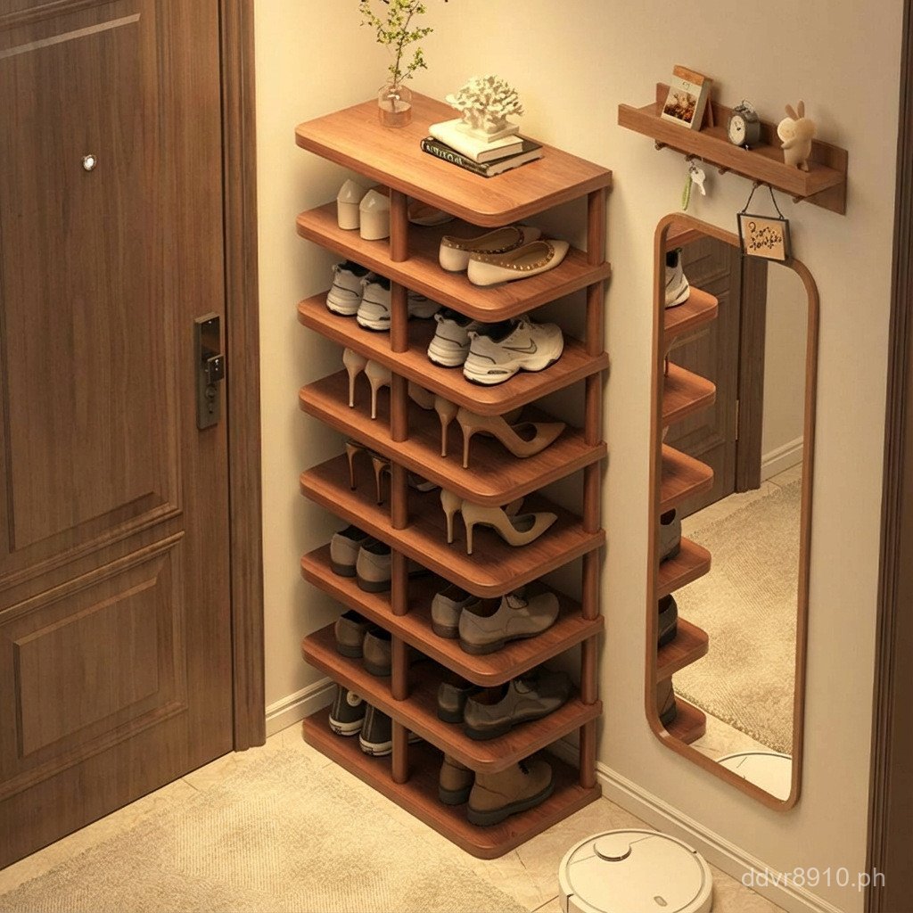 Corner sturdy small new model shoe rack, multi-layer space-saving shoe ...