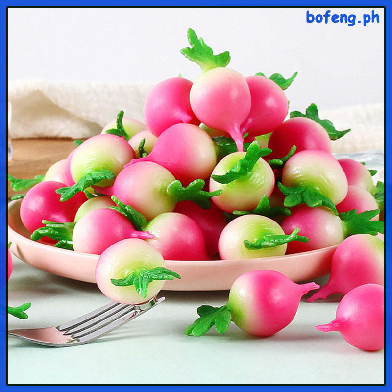 6pcs Maliit na Artipisyal na Labanos na Resin Modelong Gawaing Kamay ...