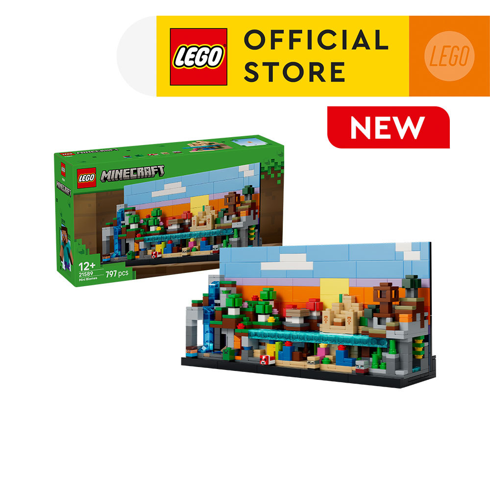 LEGO Minecraft 21589 Mini Biomes (797 pieces), Building Blocks | Shopee ...