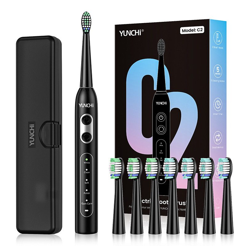 Yunchi C2 Electric Toothbrush 4 Sets Of Brush Head 1 Dust Cap Carton ...