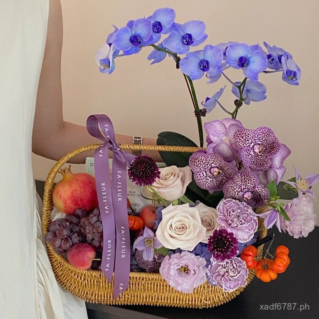 Rattan Woven Postpartum Egg New Fruit Basket Vegetable Basket Mooncake ...