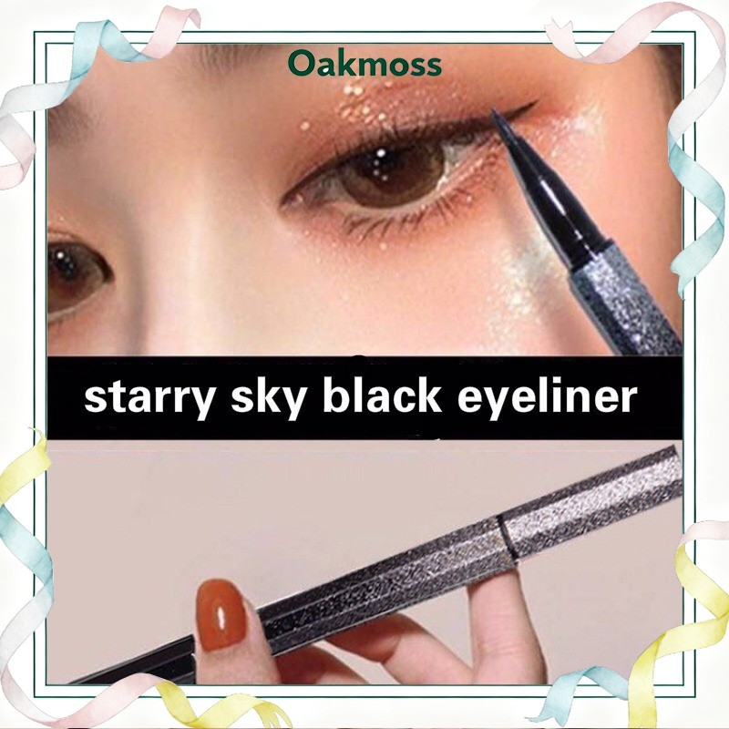 Starry Sky Black Eyeliner Waterproof Longlasting Liquid Eyeliner Smooth ...