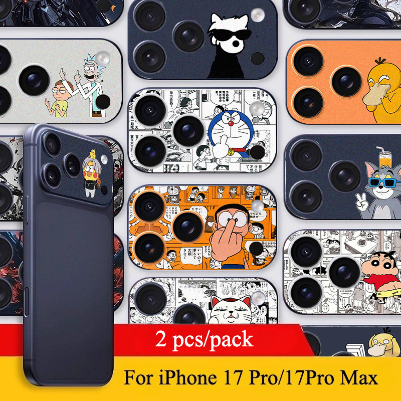 [2pcs] For iPhone 17 Pro/17 Pro Max/17 Air Soft Unqiue Cartoon ...