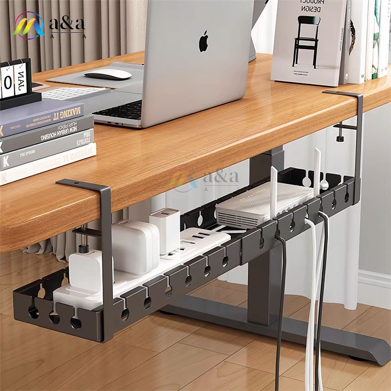 Extendable Under Desk Cable Management Wire Organizer Tray Storage Tray ...