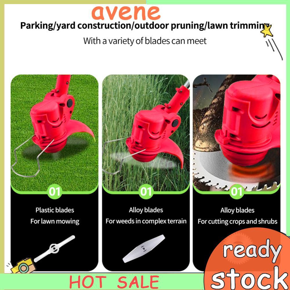 Cordless Electric Lawn Mower Rechargeable Grass String Trimmer with ...