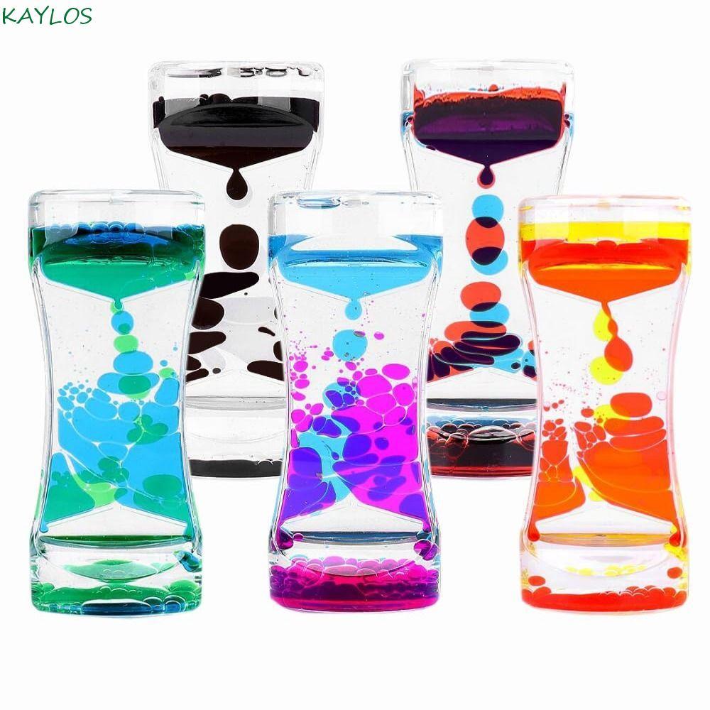 KAYLOS Hourglass Timer, Double Colors Oil Creative Floating Motion ...