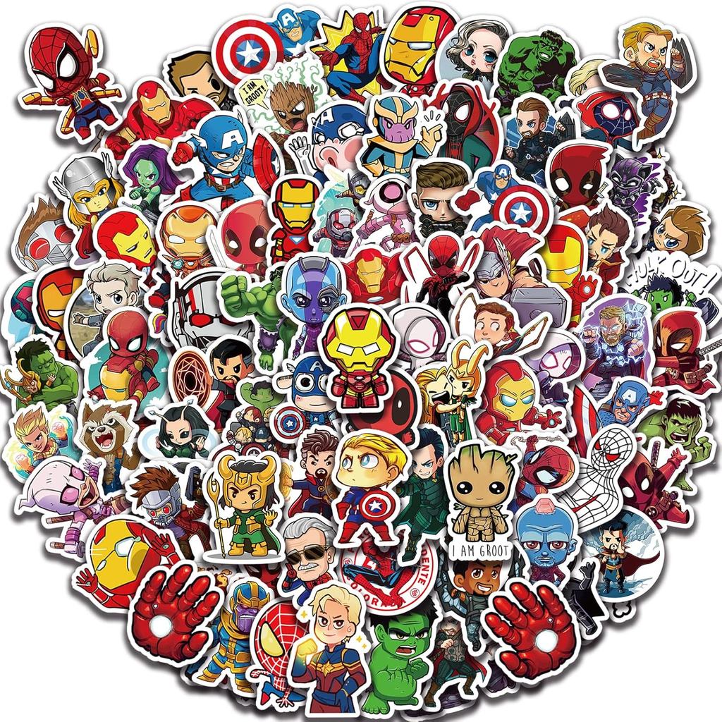 Superheros Stickers Pack, 150PCS Avenger Decals for Laptop, Comic ...